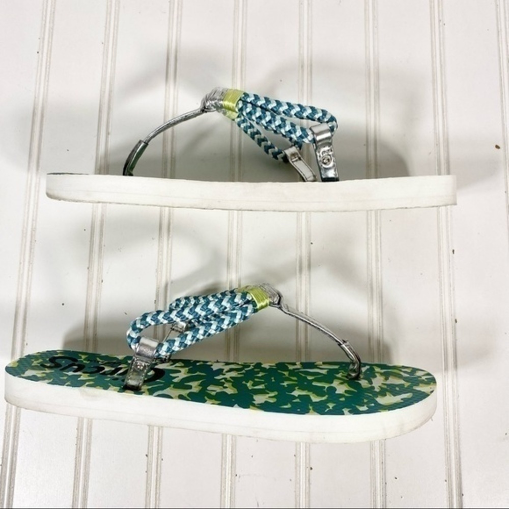 CIRCUS Sam Edelman‎ Mott Flip Flops Size 9M Sandals Green Silver - Picture 6 of 8